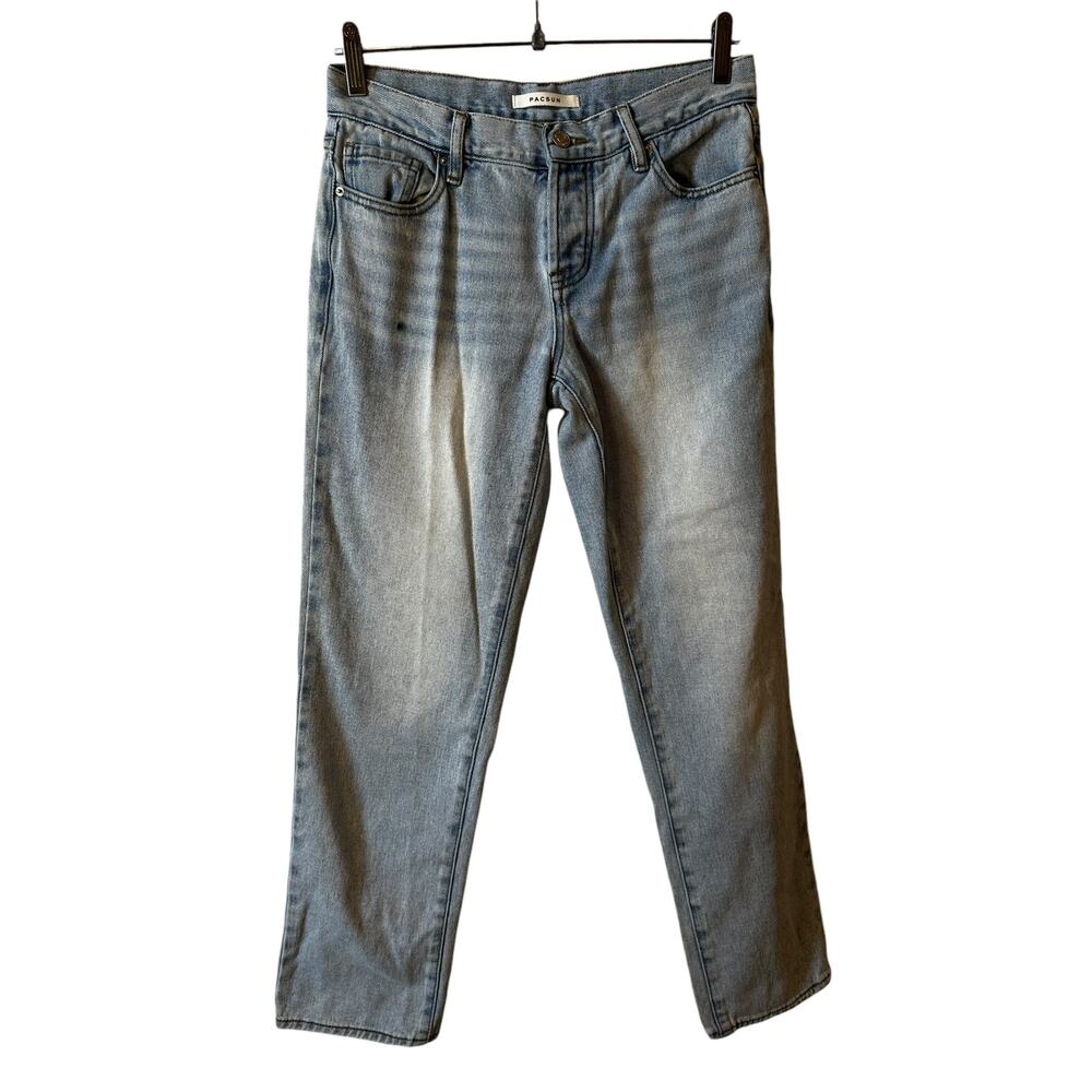 Pacsun Womens Low Rise Button Fly Straight Jeans Size 26 Casual Classic Y2K Boho